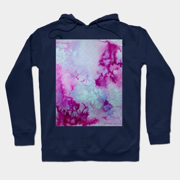 Watercolor wash - magenta and purple Hoodie by wackapacka